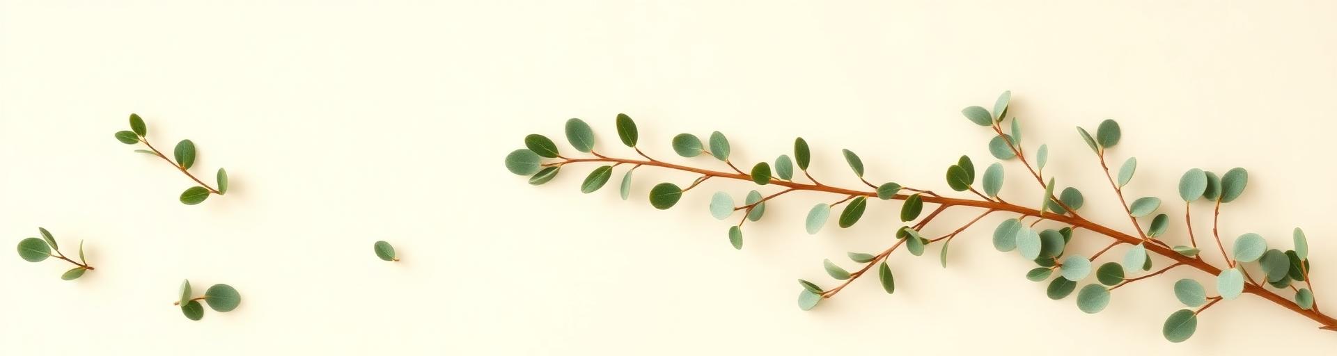 Fresh eucalyptus branches