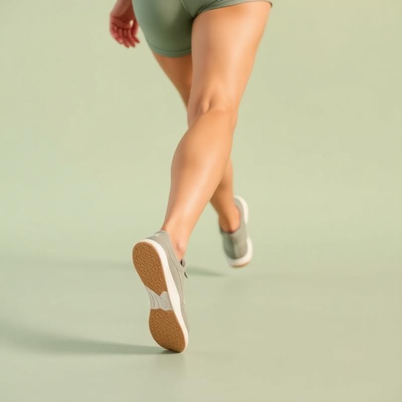 Athletic legs in motion